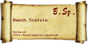 Basch Szalvia névjegykártya